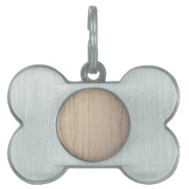 Placa Para Mascotas Grano de madera texturada lavado blanco