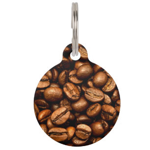 Placa Para Mascotas Granos de café tostados