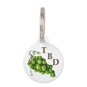 Placa Para Mascotas Grapes Pet Tag