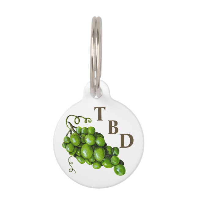 Placa Para Mascotas Grapes Pet Tag (Anverso)