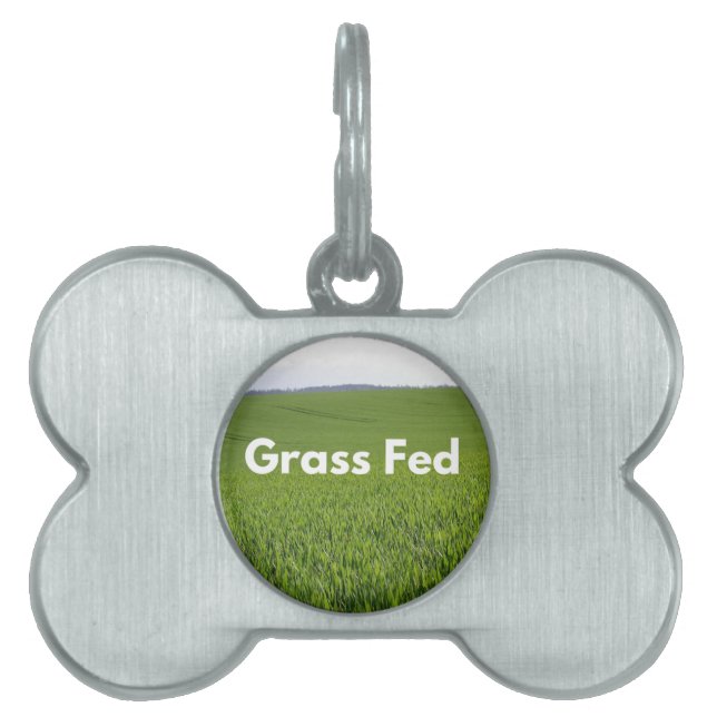 Placa Para Mascotas Grass Fed (Frente)
