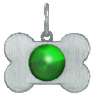 PLACA PARA MASCOTAS GREEN EMERALD GEM STONE