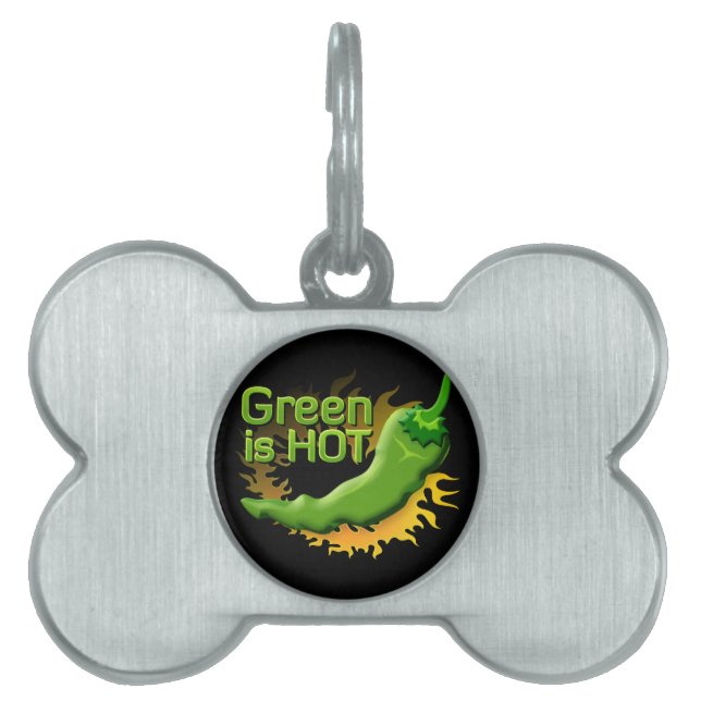 Placa Para Mascotas Green es HOT (Frente)