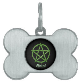Placa Para Mascotas GREEN Mascota Wiccan personalizado