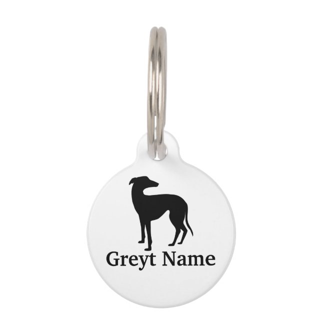Placa Para Mascotas Greyhound ID Standing (Anverso)