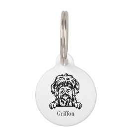 Placa Para Mascotas Griffon puntiagudo con cable