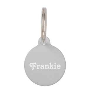 Placa Para Mascotas Gris Guay
