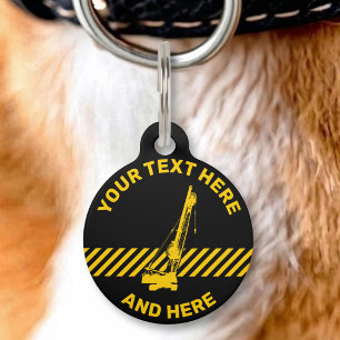 Placa Para Mascotas Grúa de construcción