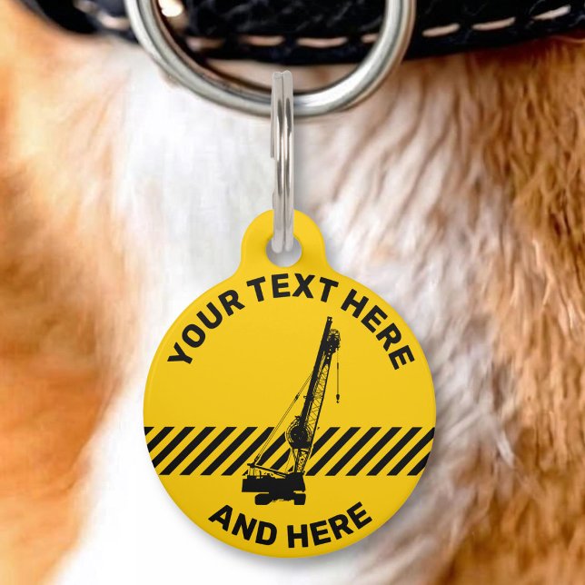 Placa Para Mascotas Grúa de construcción (Subido por el creador)