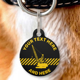 Placa Para Mascotas Grúa de construcción