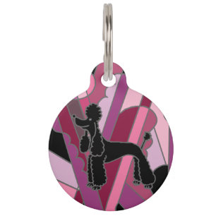 Placa Para Mascotas Guay Funny Black Poodle Dog Art