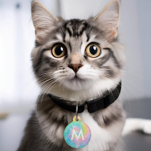 Placa Para Mascotas Guay Tie Dye Personalizado