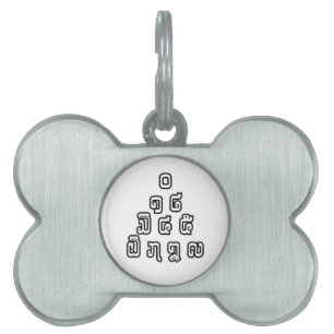 Placa Para Mascotas Guión lingüístico laosiano/lao