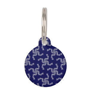 Placa Para Mascotas Guirnalda de Navidad Azul, Decoración de Navidad,