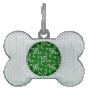 Placa Para Mascotas Guirnalda de Navidad Verde, Decoración de Navidad