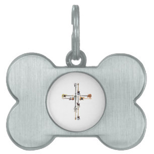 Placa Para Mascotas Guitar Lover Regalo cruzado de guitarra