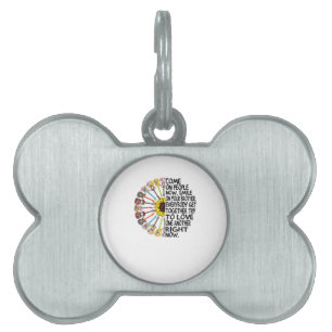 Placa Para Mascotas Guitar Lover   Regalo de guitarra floral acústica