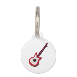 Placa Para Mascotas Guitarra eléctrica