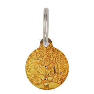 Placa Para Mascotas Gustav Klimt Nouveau, árbol de la vida