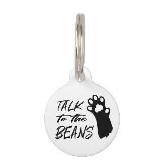 Placa Para Mascotas Hable con el gato de los frijoles