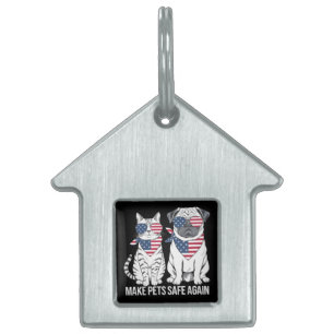 Placa Para Mascotas Hacer que los Mascotas vuelvan a estar seguros Tru