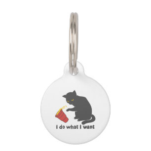 Placa Para Mascotas Hago lo que quiero: elige el color de fondo