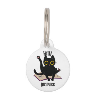Placa Para Mascotas Hail Lucipurr