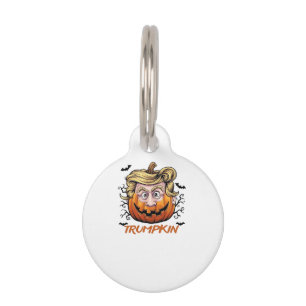Placa Para Mascotas Hair Funny Pumpkin Halloween Boo - Humor político