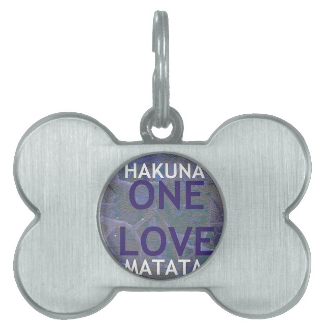 PLACA PARA MASCOTAS HAKUNA MATATA (Frente)