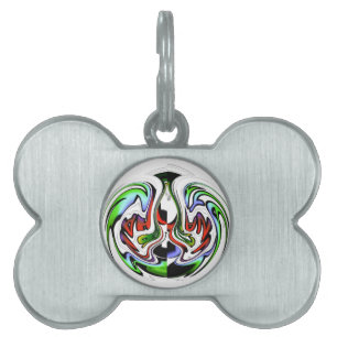 Placa Para Mascotas Hakuna Matata con Whirl Resumen y Gradientes