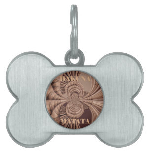 Placa Para Mascotas Hakuna Matata Kenya Giraffe Safari tejida Sourveni