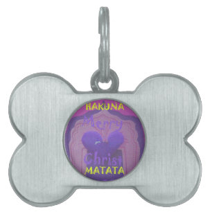 Placa Para Mascotas Hakuna Matata Merry Christmas Love Design.jpg