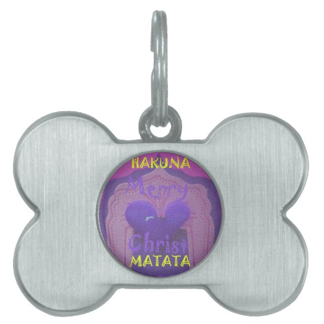 Placa Para Mascotas Hakuna Matata Merry Christmas Love Design.jpg (Frente)