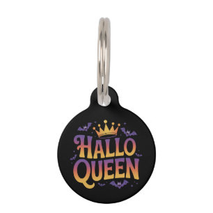 Placa Para Mascotas Halloqueen Bat Women Costume Crown Your Spooki