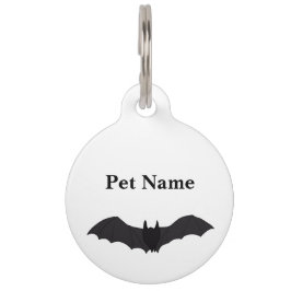 Placa Para Mascotas Halloween Bat Dog Tag