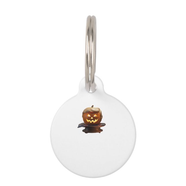 Placa Para Mascotas Halloween, Calabaza Trumpkin, hacer grande Hallowe (Anverso)