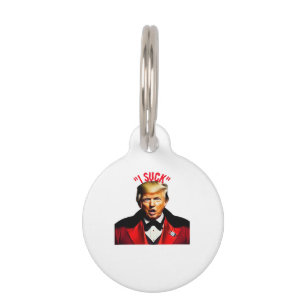 Placa Para Mascotas Halloween Donald Funny Anti-Político