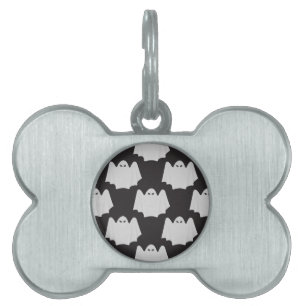 Placa Para Mascotas Halloween, Fantasma Espantoso, Truco o Trato, Buu
