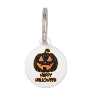 Placa Para Mascotas Halloween feliz para hombres y mujeres - Salto de 