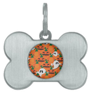 Placa Para Mascotas Halloween Halloween Parche De Fantasmas