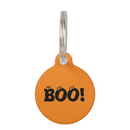 Placa Para Mascotas ¡Halloween Scary Boo!
