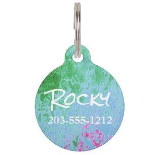Placa Para Mascotas HAMbyWG - Etiqueta de nombre de Mascota - Calor az