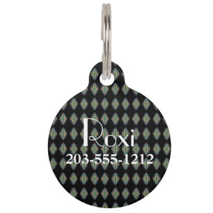 Placa Para Mascotas HAMbyWG - Etiqueta de nombre de Mascota - Diamante