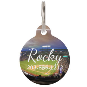 Placa Para Mascotas HAMbyWG - Etiqueta de nombre de Mascota - Estadio