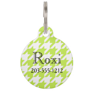 Placa Para Mascotas HAMbyWG - Etiqueta de nombre de Mascota - Lime Hou