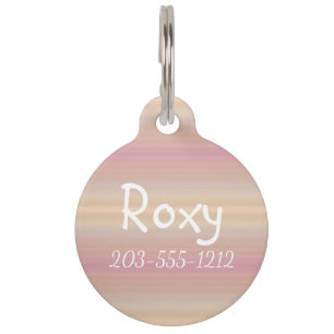 Placa Para Mascotas HAMbyWG - Etiqueta de nombre de Mascota - Peachy