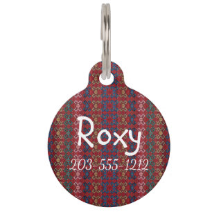 Placa Para Mascotas HAMbyWG - Etiqueta de nombre de Mascota - Rojo hip