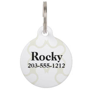 Placa Para Mascotas HAMbyWG - Etiqueta de nombre de Mascota - Sólo bla