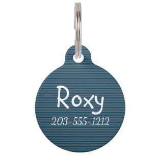 Placa Para Mascotas HAMbyWG - Etiqueta de nombre de Mascota - Verde az