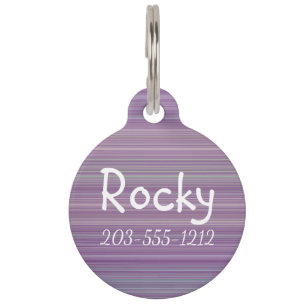 Placa Para Mascotas HAMbyWG - Etiqueta de nombre de perro - Color fino